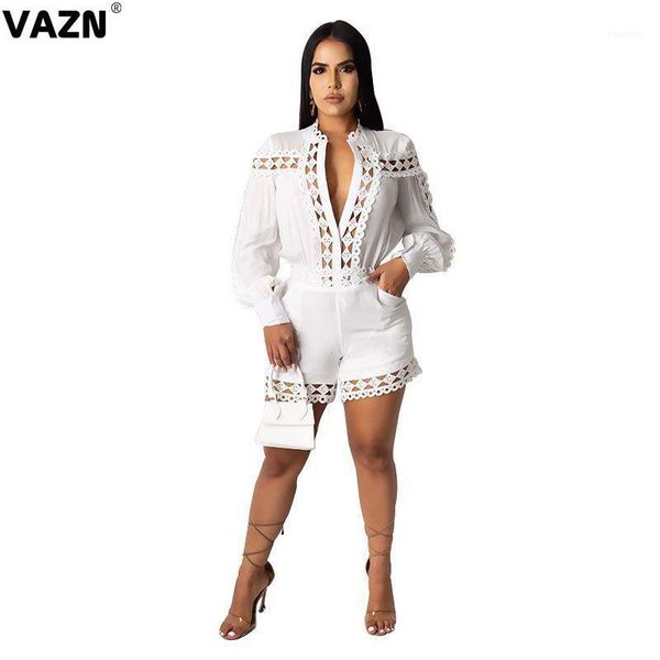 vazn young special 2020 summer lady white solid playsuit lantern full sleeve singer breasted playsuit hollow out playsuits1, Black;white
vazn young special 2020 summer lady white solid playsuit lantern full sleeve singer breasted playsuit hollow out playsuits1, Black;white