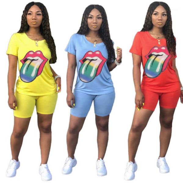 casual women tracksuit summer t-shirt pants sets colorful mounth tongue printed o neck short sleeves 2 pieces sets l50131, White
casual women tracksuit summer t-shirt pants sets colorful mounth tongue printed o neck short sleeves 2 pieces sets l50131, White