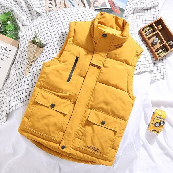 2020 men's fall/winter warm down cotton waistcoat youth stand-up collar thickening casual workwear vest1, Black;white
2020 men's fall/winter warm down cotton waistcoat youth stand-up collar thickening casual workwear vest1, Black;white