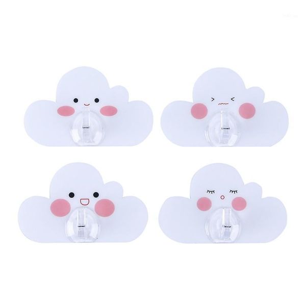 4pcs/set cute smiling cloud shape self adhesive wall hooks hanger for clothes bags hats key kitchen bathroom accessories1
4pcs/set cute smiling cloud shape self adhesive wall hooks hanger for clothes bags hats key kitchen bathroom accessories1