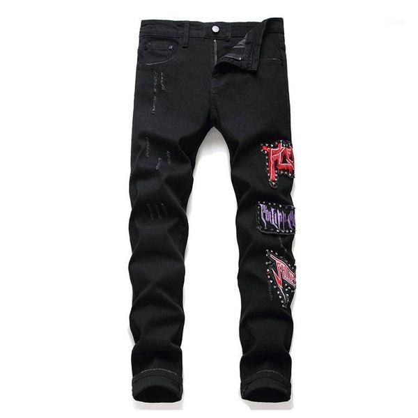 men's jeans kiovno men's rivet ripped pants stretch embroidery denim trousers male streetwear1, Blue
men's jeans kiovno men's rivet ripped pants stretch embroidery denim trousers male streetwear1, Blue