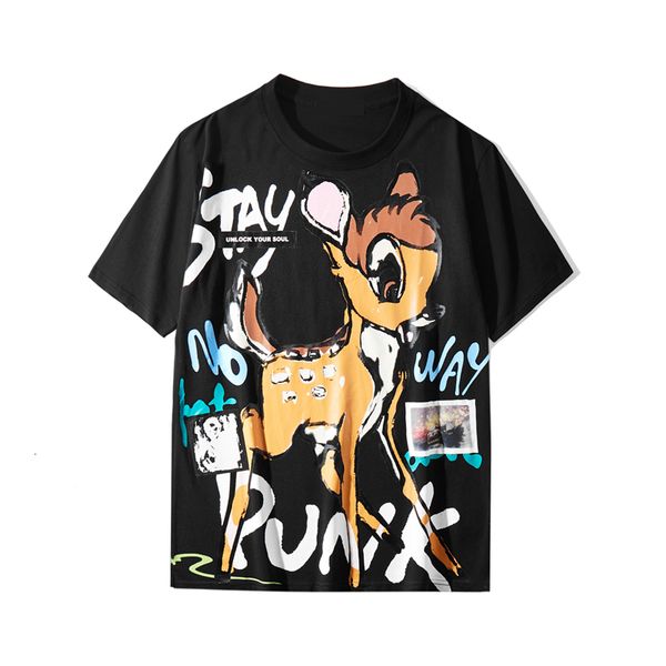 2021 guernika new sketch deer print men's summer 100% cotton round neck short sleeve street style hip hop t-shirt k4g7, White;black
2021 guernika new sketch deer print men's summer 100% cotton round neck short sleeve street style hip hop t-shirt k4g7, White;black