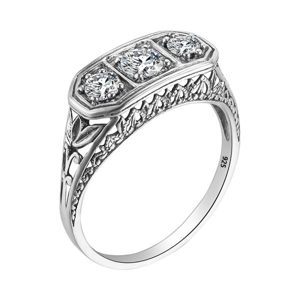 vintage 3 stone moissanite ring woman solid 925 silver wedding band bridal vitoria certified fine jewlery for engagement banquet, Black
vintage 3 stone moissanite ring woman solid 925 silver wedding band bridal vitoria certified fine jewlery for engagement banquet, Black