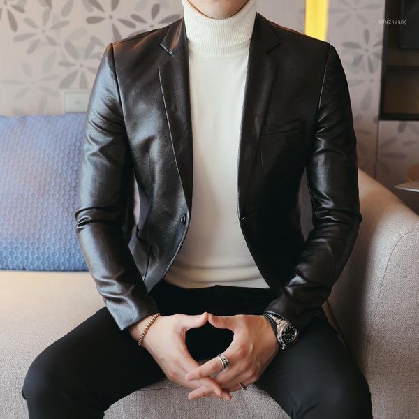 2020 unique design men's long-sleeved pu suit jacket black slim elegant business casual men leather jacket coats size s-xxxl1
2020 unique design men's long-sleeved pu suit jacket black slim elegant business casual men leather jacket coats size s-xxxl1