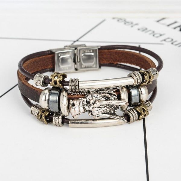 charm bracelets fashion bracelet men 2021 tibetan silver men's leather creative retro wild dragon multi-layer jewelry a10, Golden;silver
charm bracelets fashion bracelet men 2021 tibetan silver men's leather creative retro wild dragon multi-layer jewelry a10, Golden;silver