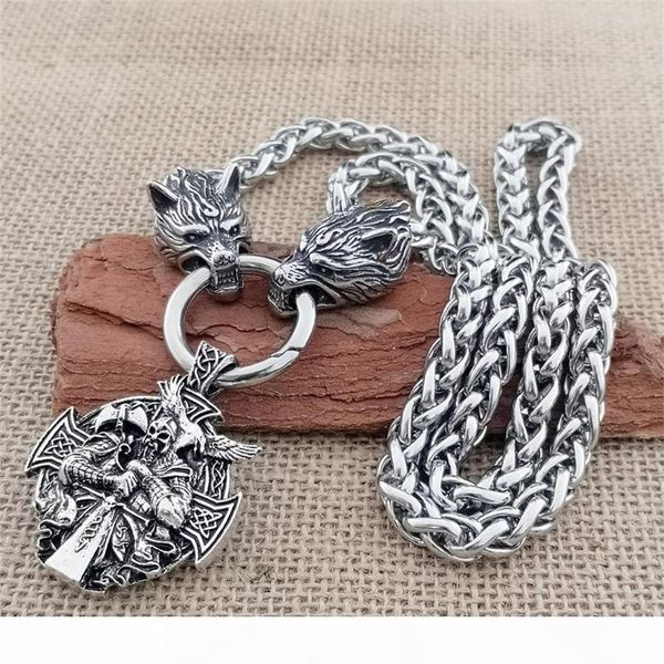 raven warrior pendant man stainless steel wolf head domineering chain necklace viking jewelry gift y200918, Silver
raven warrior pendant man stainless steel wolf head domineering chain necklace viking jewelry gift y200918, Silver
