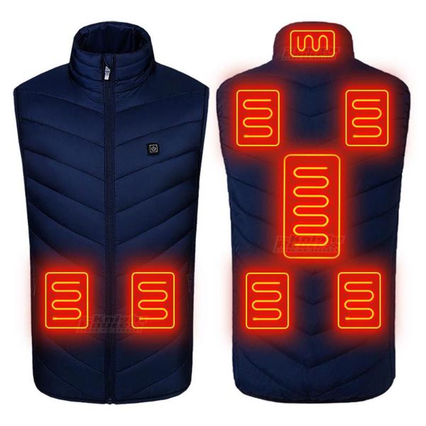 8 areas heating jacket heated body warmer men's usb battery powered self heated vest women's warm vest thermal winter clothing, Gray;blue
8 areas heating jacket heated body warmer men's usb battery powered self heated vest women's warm vest thermal winter clothing, Gray;blue