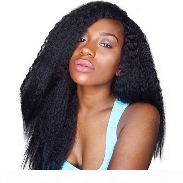 kinky straight glueless lace wig virgin brazilian real human hair bleached knots coarse yaki lace front wigs hd transparent lace, Black;brown
kinky straight glueless lace wig virgin brazilian real human hair bleached knots coarse yaki lace front wigs hd transparent lace, Black;brown