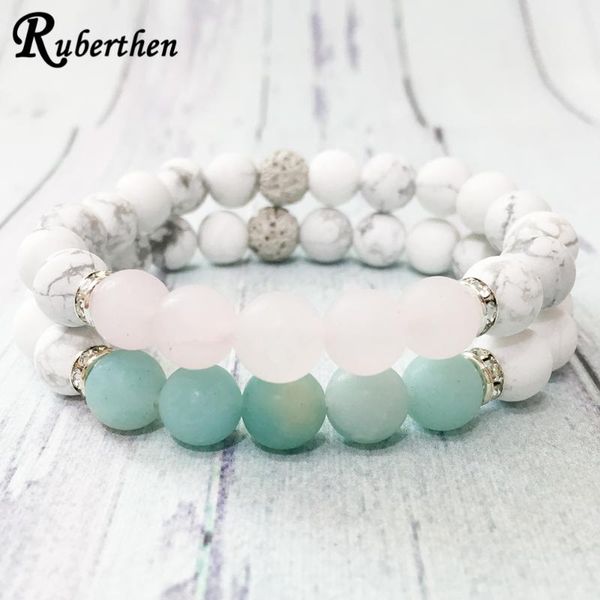 ruberthen fashion design natural stone bracelet set matte white howlite rose quart z bracelet trendy women`s/men`s, Black
ruberthen fashion design natural stone bracelet set matte white howlite rose quart z bracelet trendy women`s/men`s, Black