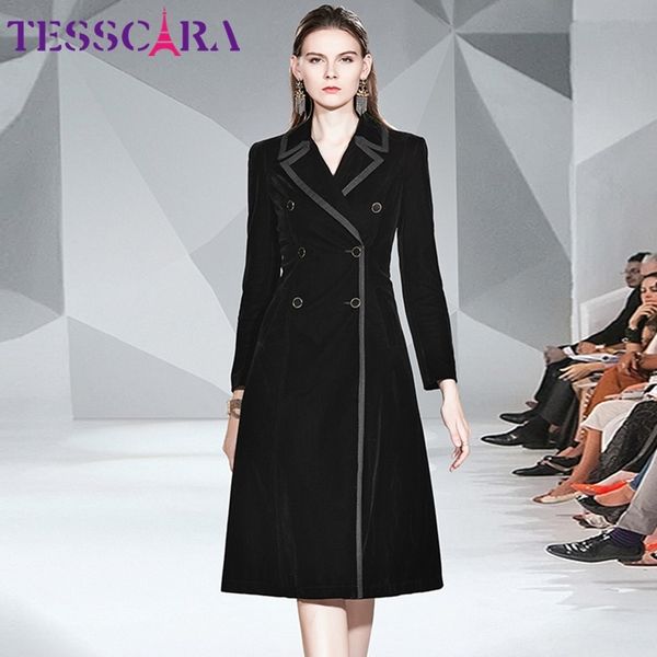 tesscara women autumn & winter blazer velvet trench coat female vintage designer long elegant outerwear & coats q1103, Tan;black
tesscara women autumn & winter blazer velvet trench coat female vintage designer long elegant outerwear & coats q1103, Tan;black