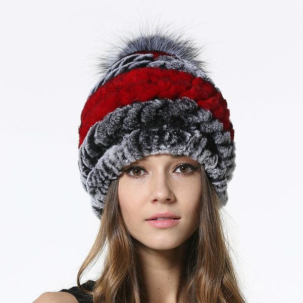 beanie/skull caps 2021 knitted fur for female rex with silver ball hats womens winter real beanies lx00951, Blue;gray
beanie/skull caps 2021 knitted fur for female rex with silver ball hats womens winter real beanies lx00951, Blue;gray
