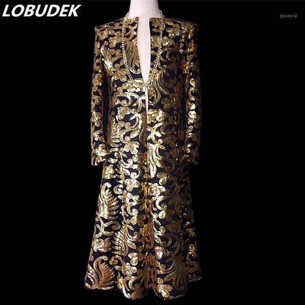 plus size men long outerwear gold sequins trench coat tide male star singer concert performance costume nightclub stage outfits1, Tan;black
plus size men long outerwear gold sequins trench coat tide male star singer concert performance costume nightclub stage outfits1, Tan;black