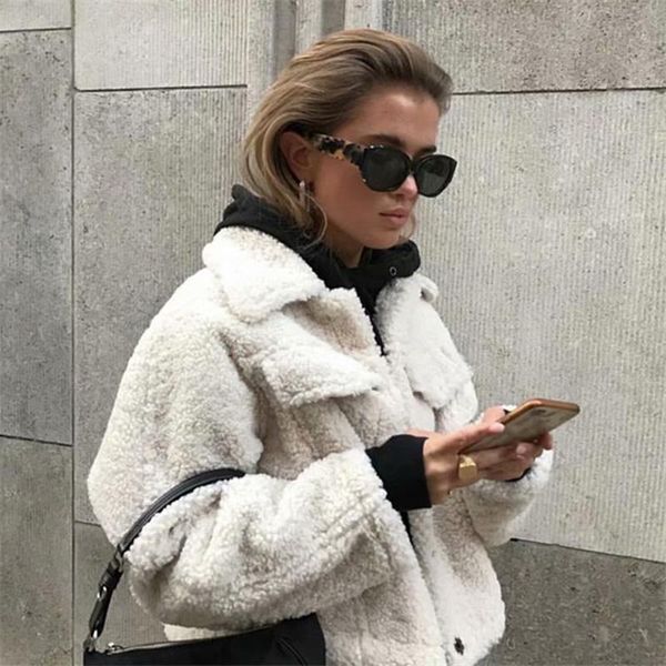 women's jackets winter single-breasted lamb padded jacket female turn-down collar wool teddy coats thick outwear faux fur, Black;brown
women's jackets winter single-breasted lamb padded jacket female turn-down collar wool teddy coats thick outwear faux fur, Black;brown