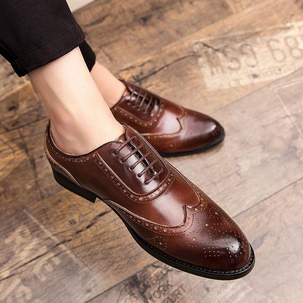 brogue shoes men formal coiffeur leather shoes men classic brown dress wedding office wedding dress 2020 big size 48, Black
brogue shoes men formal coiffeur leather shoes men classic brown dress wedding office wedding dress 2020 big size 48, Black