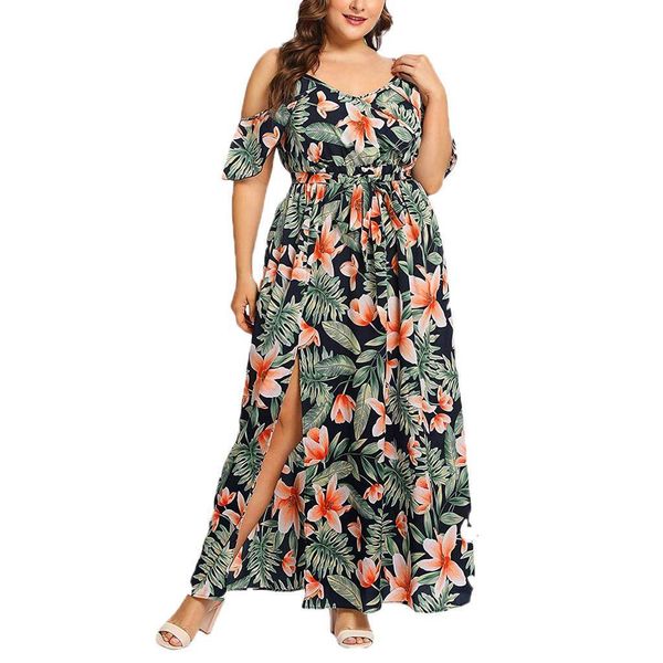 bohemian summer holiday dress fashion womens plus size v neck casual bohemian strapless strap waist split long dress robe bl4, Black;gray
bohemian summer holiday dress fashion womens plus size v neck casual bohemian strapless strap waist split long dress robe bl4, Black;gray