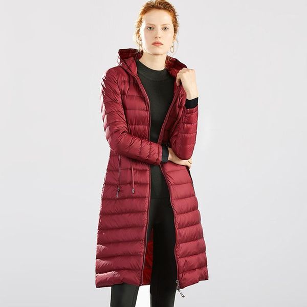women long 90% white duck down jacket female ultra light slim warm feather coat hooded women light weight outwear plus size1, Black
women long 90% white duck down jacket female ultra light slim warm feather coat hooded women light weight outwear plus size1, Black