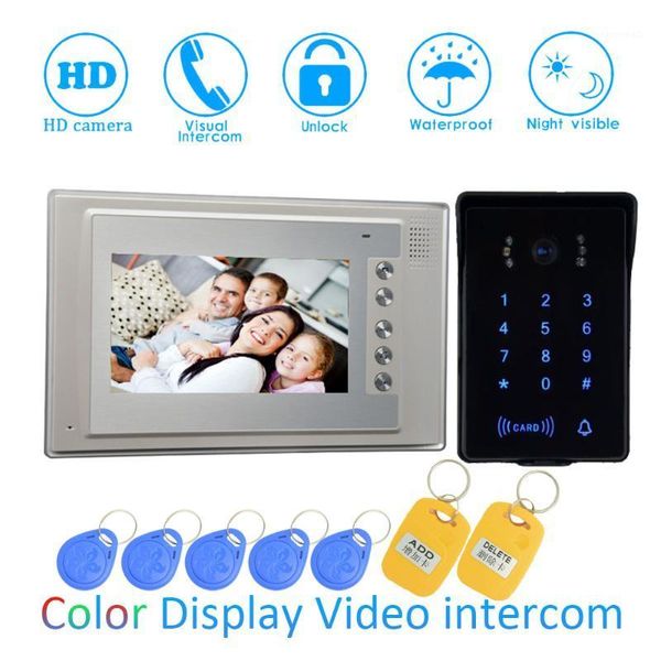 7 inch lcd screen colorful display wired video door phone rfid doorbell intercom system night vision smart home building1
7 inch lcd screen colorful display wired video door phone rfid doorbell intercom system night vision smart home building1