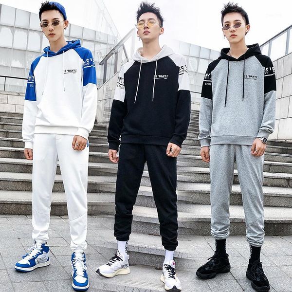 men's sportswear sets ( hoodies+joggers ) sports suit set man's patchwork tracksuit men letter stitch hip hop pants1, Gray
men's sportswear sets ( hoodies+joggers ) sports suit set man's patchwork tracksuit men letter stitch hip hop pants1, Gray