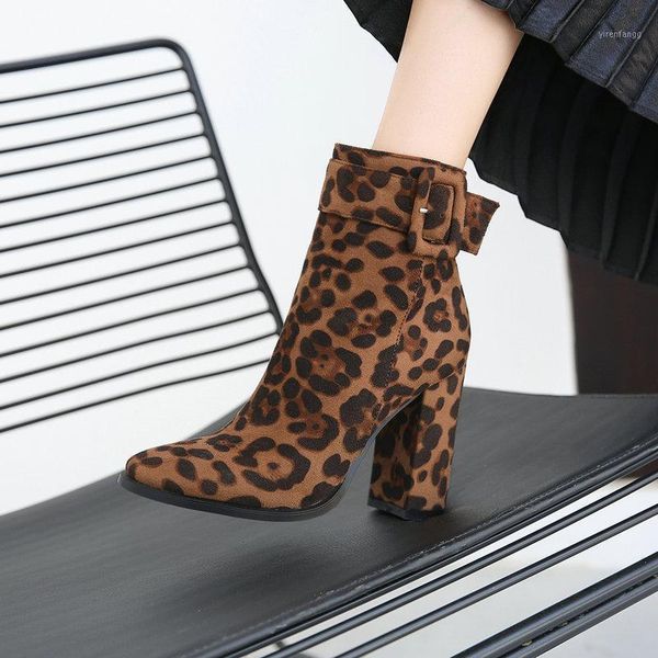 faux leopard buckle ankle boots woman fashion thick high heel short boots 2020 round toe brand winter ladies size 41 42 431, Black
faux leopard buckle ankle boots woman fashion thick high heel short boots 2020 round toe brand winter ladies size 41 42 431, Black