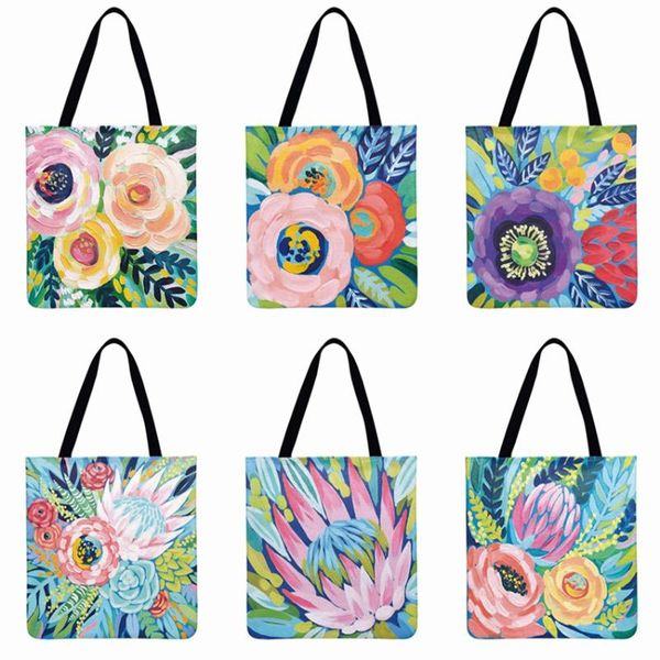 watercolor floral painting printed tote bag casual totes foldable shopping bag outdoor beach ladies shoulder linen bags
watercolor floral painting printed tote bag casual totes foldable shopping bag outdoor beach ladies shoulder linen bags