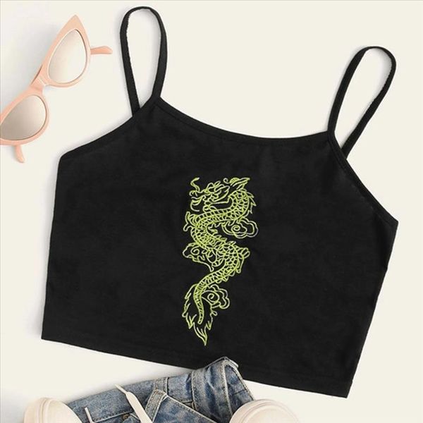 женщины crop tops dragon print print camis летний сексуальный черный спагетти ремешок без открытый урожай топ 2020 уличная одежда bralet top, White
женщины crop tops dragon print print camis летний сексуальный черный спагетти ремешок без открытый урожай топ 2020 уличная одежда bralet top, White