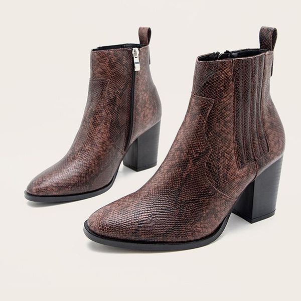 fashion boots women shoes snakeskin zipper square heels ladies ankle boots pu leather autumn winter female footwear elegant 20201, Black
fashion boots women shoes snakeskin zipper square heels ladies ankle boots pu leather autumn winter female footwear elegant 20201, Black