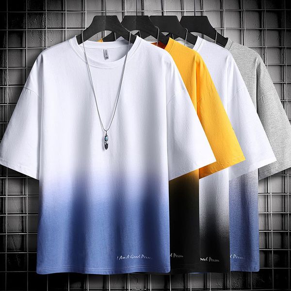 short half loose summer quarter sleeve men's trend t-shirt, White;black
short half loose summer quarter sleeve men's trend t-shirt, White;black