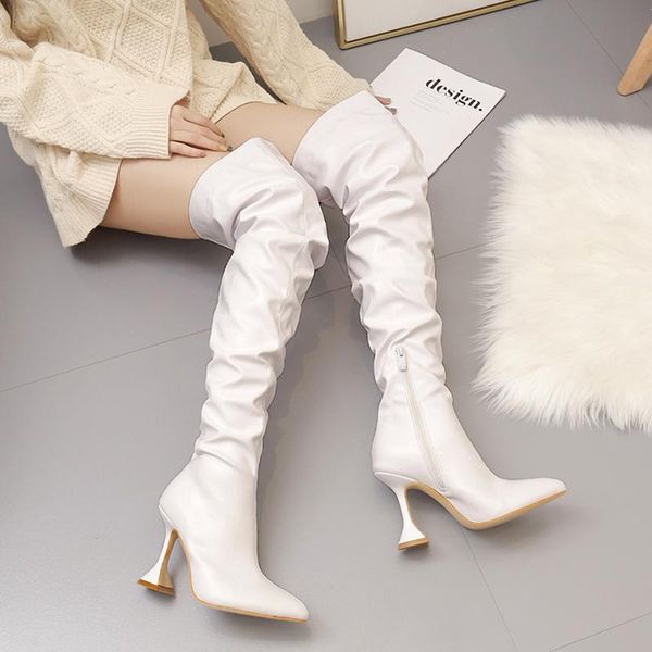 luxury women 2020 white high heels long boots winter over the knee boots western cowboy crotch thigh high big size shoes, Black
luxury women 2020 white high heels long boots winter over the knee boots western cowboy crotch thigh high big size shoes, Black