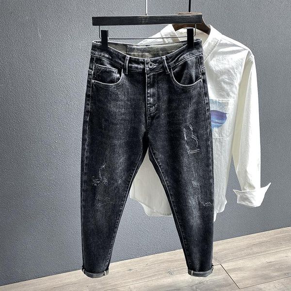 men's jeans 2y fashion brand black grey washed korean autumn harun small feet casual pants cat beard dad, Blue
men's jeans 2y fashion brand black grey washed korean autumn harun small feet casual pants cat beard dad, Blue