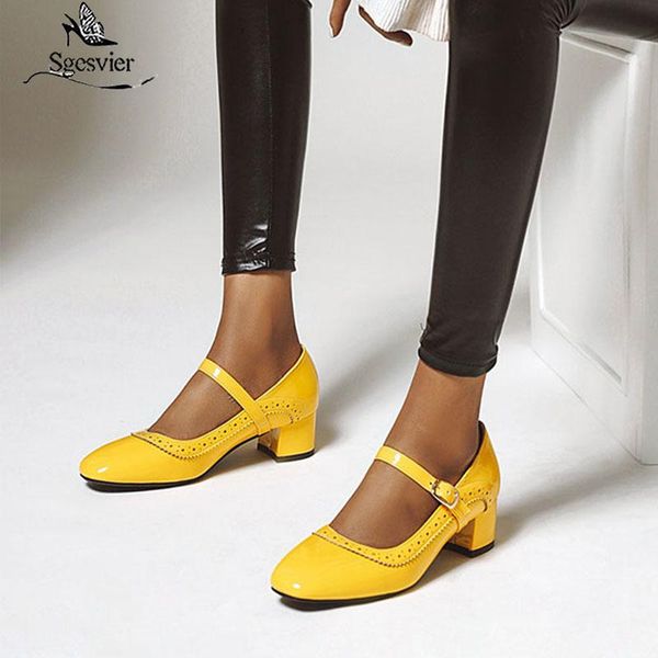 dress shoes sgesvier 2021 fashion patent leather chunky heels concise pumps woman buckle strap spring lady footwear size 48, Black
dress shoes sgesvier 2021 fashion patent leather chunky heels concise pumps woman buckle strap spring lady footwear size 48, Black