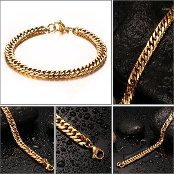 chain bracelet mens stainless steel fashion hip hop gold bracelet cuban link on hand charm bracelets male accessories wholesale1, Black
chain bracelet mens stainless steel fashion hip hop gold bracelet cuban link on hand charm bracelets male accessories wholesale1, Black