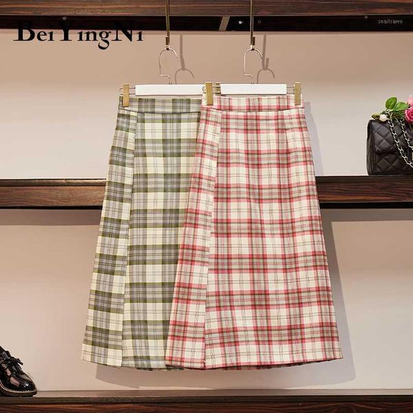 beiyingni vintage a line skirt plaid elegant high waist slim office ladies skirts spell color korean style skirt split bottoms1, Black
beiyingni vintage a line skirt plaid elegant high waist slim office ladies skirts spell color korean style skirt split bottoms1, Black