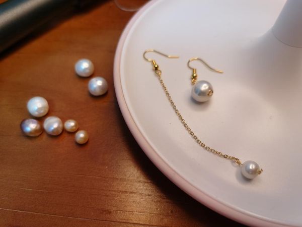 dangle & chandelier 18 gold natural pearl handmade asymmetric personality versatile ear line, Silver
dangle & chandelier 18 gold natural pearl handmade asymmetric personality versatile ear line, Silver