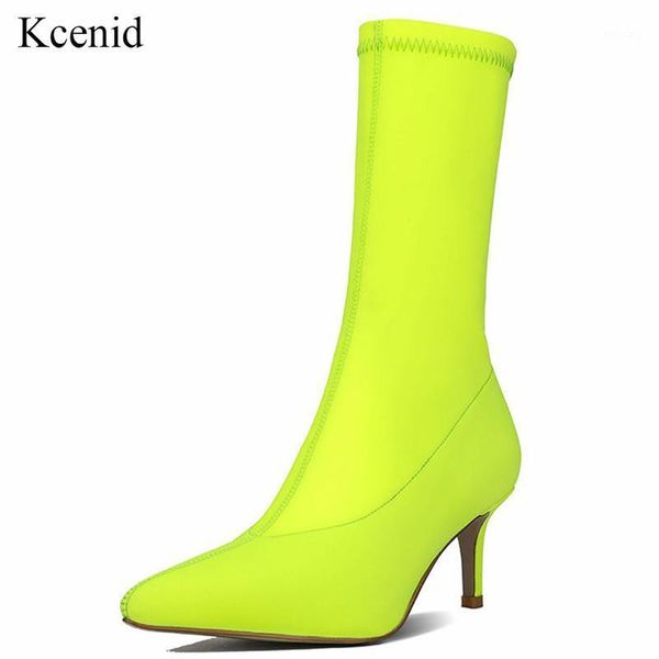 kcenid new women sock boots green stretch fabric slip on ladies shoes pointed toe high heels ankle boots women pumps stiletto1, Black
kcenid new women sock boots green stretch fabric slip on ladies shoes pointed toe high heels ankle boots women pumps stiletto1, Black