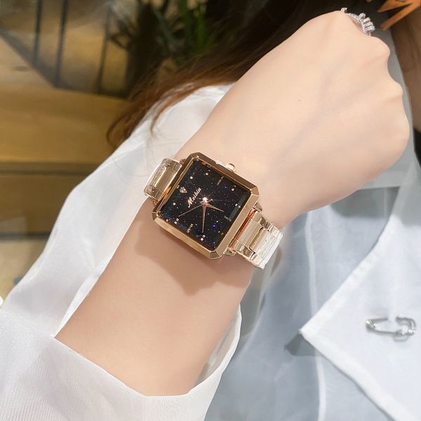 starry sky french minority ins style simple temperament steel belt square watch women waterproof fashion trend
starry sky french minority ins style simple temperament steel belt square watch women waterproof fashion trend