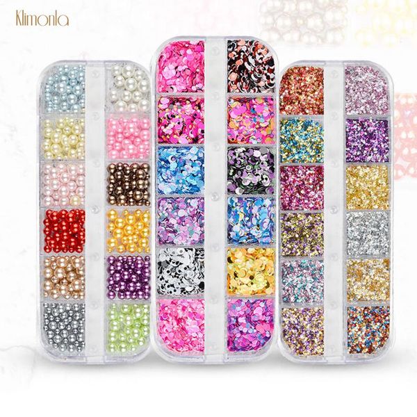 nail art decorations 12 grits colorful round glitter sequins shiny diamond tips pearl shell diy salon manicure set, Silver;gold
nail art decorations 12 grits colorful round glitter sequins shiny diamond tips pearl shell diy salon manicure set, Silver;gold