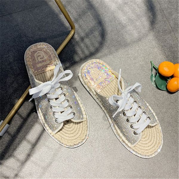 2021 new summer women's glass slippers mixed colors straw single female comfortable outdoor leisure style beach smooth shoes r9rh, Black
2021 new summer women's glass slippers mixed colors straw single female comfortable outdoor leisure style beach smooth shoes r9rh, Black