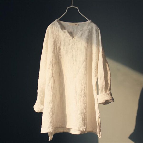 women cotton linen t shirts brief 2021 autumn long sleeve thick warm casual vintage t shirts female, White
women cotton linen t shirts brief 2021 autumn long sleeve thick warm casual vintage t shirts female, White