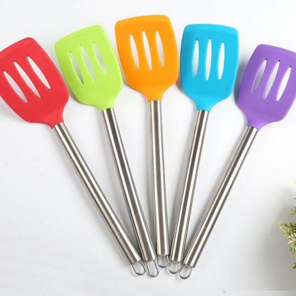 stainless steel slotted silicone spatula not sticky pot heat resistant shovel cooking utensils hollow handle dhe2087
stainless steel slotted silicone spatula not sticky pot heat resistant shovel cooking utensils hollow handle dhe2087