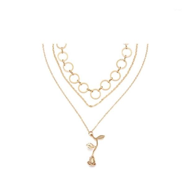 2020 copper circle cutout multi-layer rose pendant necklace - gold women double layer sequins multilayer necklace1, Silver
2020 copper circle cutout multi-layer rose pendant necklace - gold women double layer sequins multilayer necklace1, Silver