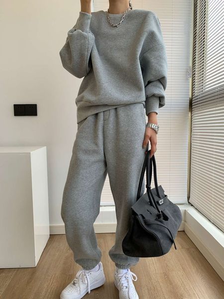formride grey sweater pants sports suit women's autumn winter 2020 new american style loose plush, Gray
formride grey sweater pants sports suit women's autumn winter 2020 new american style loose plush, Gray
