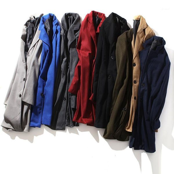 coat men autumn men's trench coat men long fashion mid-length coats casual winter men's wool blends coats1, Black
coat men autumn men's trench coat men long fashion mid-length coats casual winter men's wool blends coats1, Black
