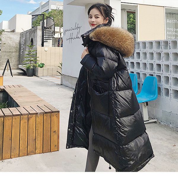 2021 new real big skin long winter female jacket white down loose jackets with hood thick, wind-proof parka m5st, Black
2021 new real big skin long winter female jacket white down loose jackets with hood thick, wind-proof parka m5st, Black