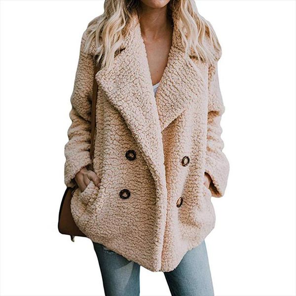 2019 winter coats women suit collar buttons pockets thick woolen coats casual loose solid long sleeve keep warm outwears female, Black
2019 winter coats women suit collar buttons pockets thick woolen coats casual loose solid long sleeve keep warm outwears female, Black