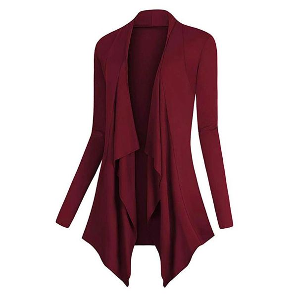 women's trench coats 2021 autumn winter women solid drape front open irregular casual cardigan thin coat plus size outcoats, Tan;black
women's trench coats 2021 autumn winter women solid drape front open irregular casual cardigan thin coat plus size outcoats, Tan;black