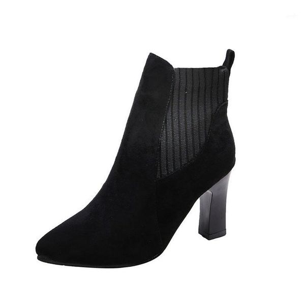 boots ladies winter shoes botines mujer 2021 fashion square heel suede ankle women pointed toe elasticity slip on short bootie1, Black
boots ladies winter shoes botines mujer 2021 fashion square heel suede ankle women pointed toe elasticity slip on short bootie1, Black