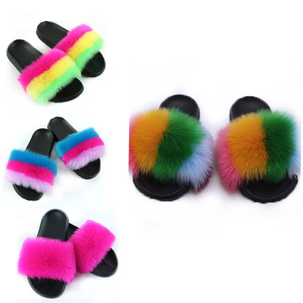summer women fake fox fur slippers plush faux fox hair slides female furry flip flops fluffy sandals woman outside party shoes x1020, Black
summer women fake fox fur slippers plush faux fox hair slides female furry flip flops fluffy sandals woman outside party shoes x1020, Black