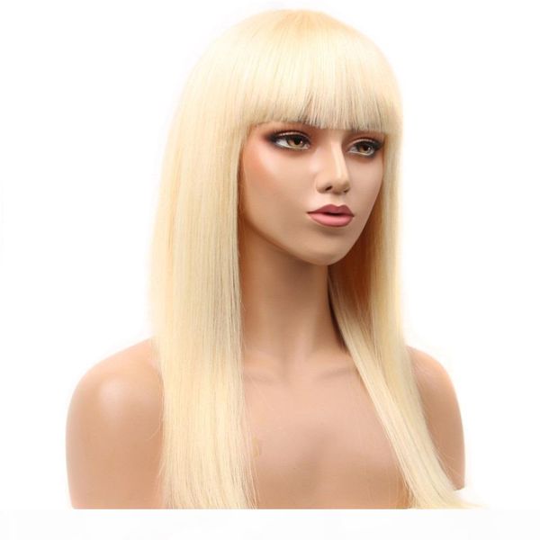 613 blonde brazilian straight human wigs with bangs machine made wig 130 150 180% remy blonde human hair wigs 8~24inch wowwigs for woman, Black;brown
613 blonde brazilian straight human wigs with bangs machine made wig 130 150 180% remy blonde human hair wigs 8~24inch wowwigs for woman, Black;brown