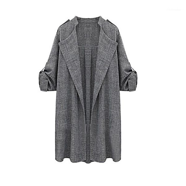 new fashion autumn women's jacket solid color temperament cardigan long jacket coat female1, Tan;black
new fashion autumn women's jacket solid color temperament cardigan long jacket coat female1, Tan;black