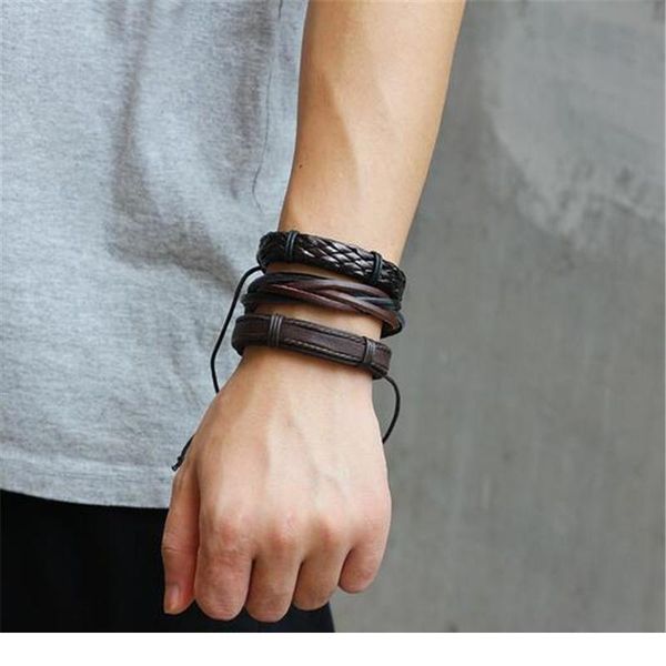 vintage 6pcs/set multilayer leather bracelet men women fashion braided handmade rope wrap punk bracelets & bangles m sqcopo, Golden;silver
vintage 6pcs/set multilayer leather bracelet men women fashion braided handmade rope wrap punk bracelets & bangles m sqcopo, Golden;silver